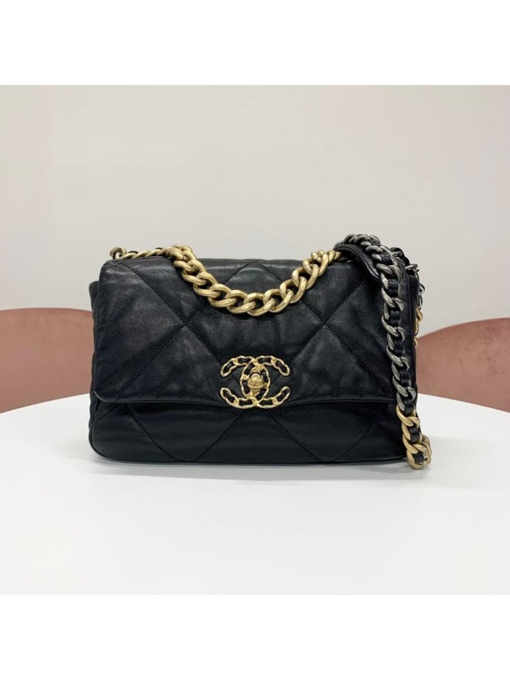 Chanel 19 Lambskin Turnlock